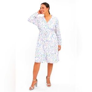 Vero Moda Curve Women's Kathrine NWT Multicolor Shirt Dress.  Size US 16